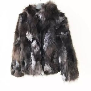 Genuine fox fur coat